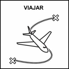 VIAJAR - Pictograma (blanco y negro)