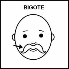 BIGOTE - Pictograma (blanco y negro)