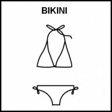 BIKINI - Pictograma (blanco y negro)