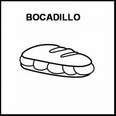 BOCADILLO - Pictograma (blanco y negro)