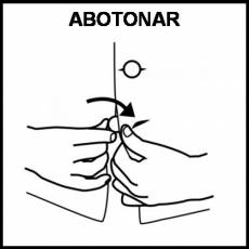 ABOTONAR - Pictograma (blanco y negro)