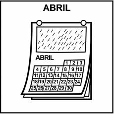 ABRIL - Pictograma (blanco y negro)
