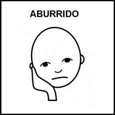 ABURRIDO - Pictograma (blanco y negro)