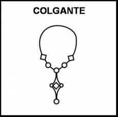 COLGANTE - Pictograma (blanco y negro)