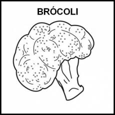 BRÓCOLI - Pictograma (blanco y negro)