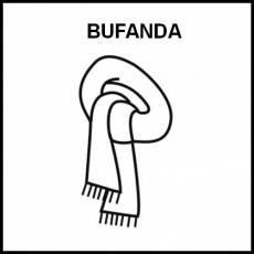 BUFANDA - Pictograma (blanco y negro)