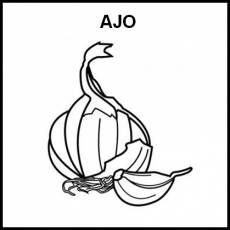 AJO - Pictograma (blanco y negro)