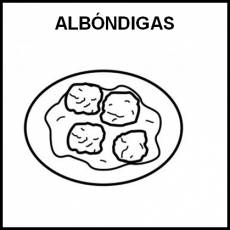 ALBÓNDIGAS - Pictograma (blanco y negro)