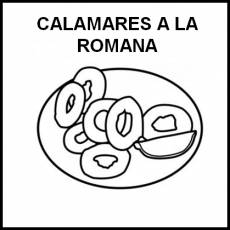 CALAMARES A LA ROMANA - Pictograma (blanco y negro)