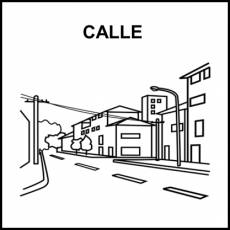 CALLE - Pictograma (blanco y negro)