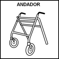 ANDADOR - Pictograma (blanco y negro)