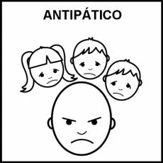 ANTIPÁTICO - Pictograma (blanco y negro)