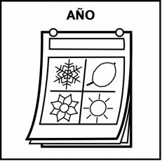 AÑO - Pictograma (blanco y negro)