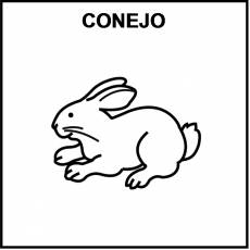 CONEJO - Pictograma (blanco y negro)