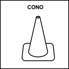 CONO (SEÑALIZACIÓN) - Pictograma (blanco y negro)