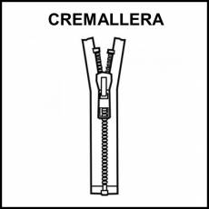 CREMALLERA - Pictograma (blanco y negro)