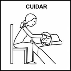 CUIDAR - Pictograma (blanco y negro)