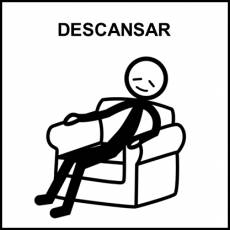 DESCANSAR - Pictograma (blanco y negro)