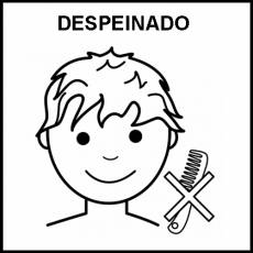 DESPEINADO - Pictograma (blanco y negro)