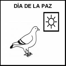 DÍA DE LA PAZ - Pictograma (blanco y negro)