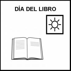 DÍA DEL LIBRO - Pictograma (blanco y negro)