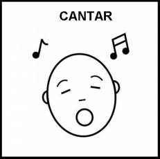 CANTAR - Pictograma (blanco y negro)