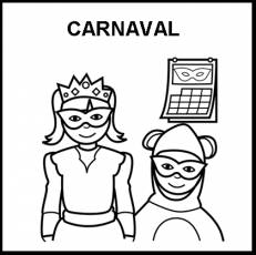 CARNAVAL - Pictograma (blanco y negro)