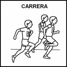 CARRERA - Pictograma (blanco y negro)