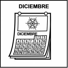DICIEMBRE - Pictograma (blanco y negro)