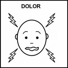 DOLOR - Pictograma (blanco y negro)