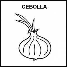 CEBOLLA - Pictograma (blanco y negro)