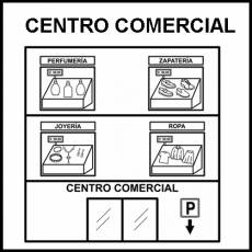 CENTRO COMERCIAL - Pictograma (blanco y negro)