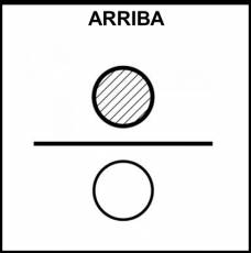 ARRIBA - Pictograma (blanco y negro)