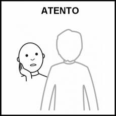 ATENTO - Pictograma (blanco y negro)