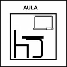AULA - Pictograma (blanco y negro)