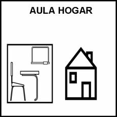 AULA HOGAR - Pictograma (blanco y negro)