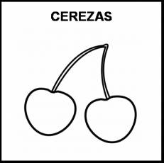CEREZAS - Pictograma (blanco y negro)