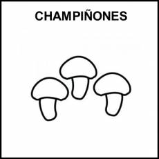 CHAMPIÑONES - Pictograma (blanco y negro)