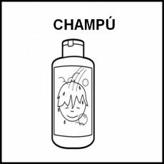 CHAMPÚ - Pictograma (blanco y negro)
