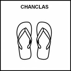 CHANCLAS - Pictograma (blanco y negro)