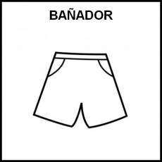 BAÑADOR (CHICO) - Pictograma (blanco y negro)