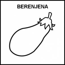 BERENJENA - Pictograma (blanco y negro)