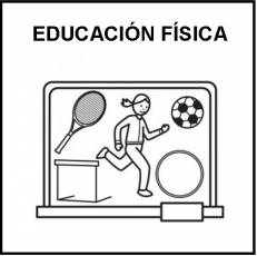 EDUCACIÓN FÍSICA - Pictograma (blanco y negro)