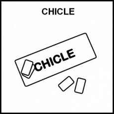 CHICLE - Pictograma (blanco y negro)