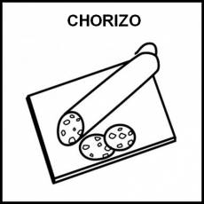 CHORIZO - Pictograma (blanco y negro)