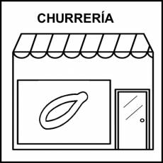 CHURRERÍA - Pictograma (blanco y negro)