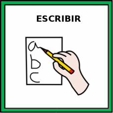 ESCRIBIR (A MANO) - Pictograma (color)