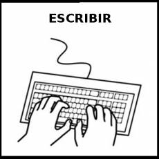 ESCRIBIR (CON TECLADO) - Pictograma (blanco y negro)