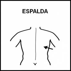 ESPALDA - Pictograma (blanco y negro)