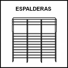 ESPALDERAS - Pictograma (blanco y negro)